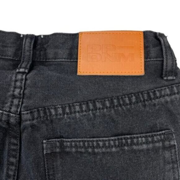 Princess Polly Holly Asymmetric Ripped Leg Black Denim Womens Size 0 - Picture 7 of 9